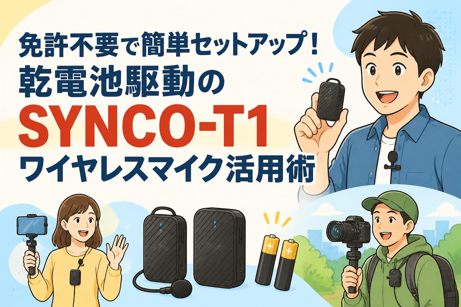 免許不要で簡単セットアップ！乾電池駆動のSYNCO-T1ワイヤレスマイク活用術