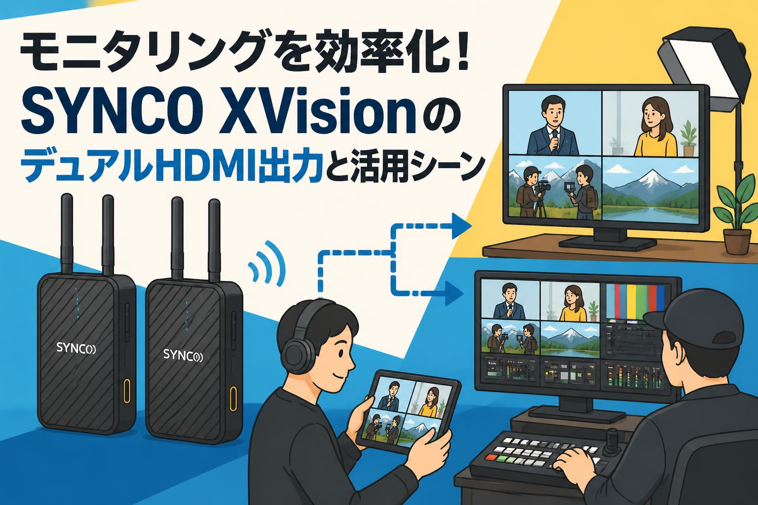 モニタリングを効率化！SYNCO XVisionのデュアルHDMI出力と活用シーン