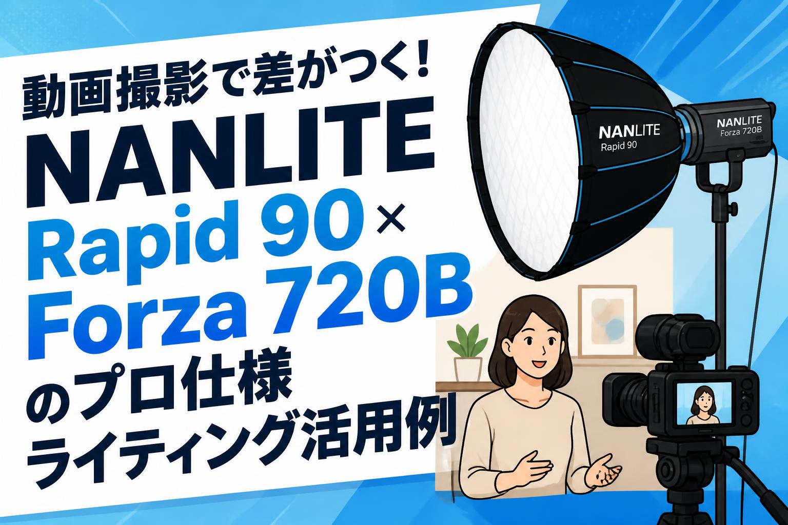 動画撮影で差がつく！NANLITE Rapid 90×Forza 720Bのプロ仕様ライティング活用例
