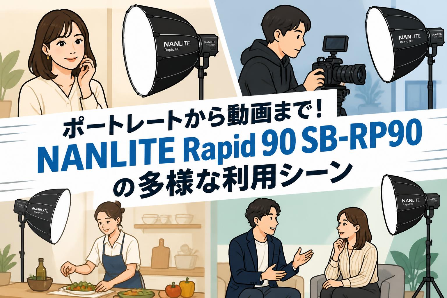 ポートレートから動画まで！NANLITE Rapid 90 SB-RP90の多様な利用シーン