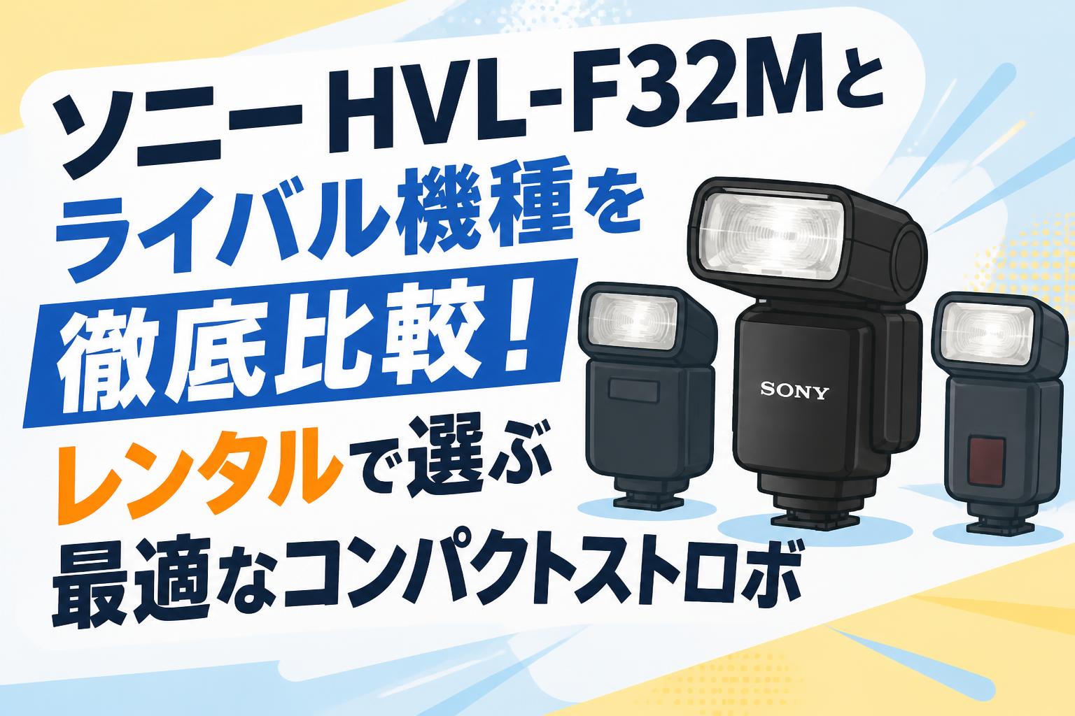 ソニー HVL-F32Mとライバル機種を徹底比較！レンタルで選ぶ最適なコンパクトストロボ
