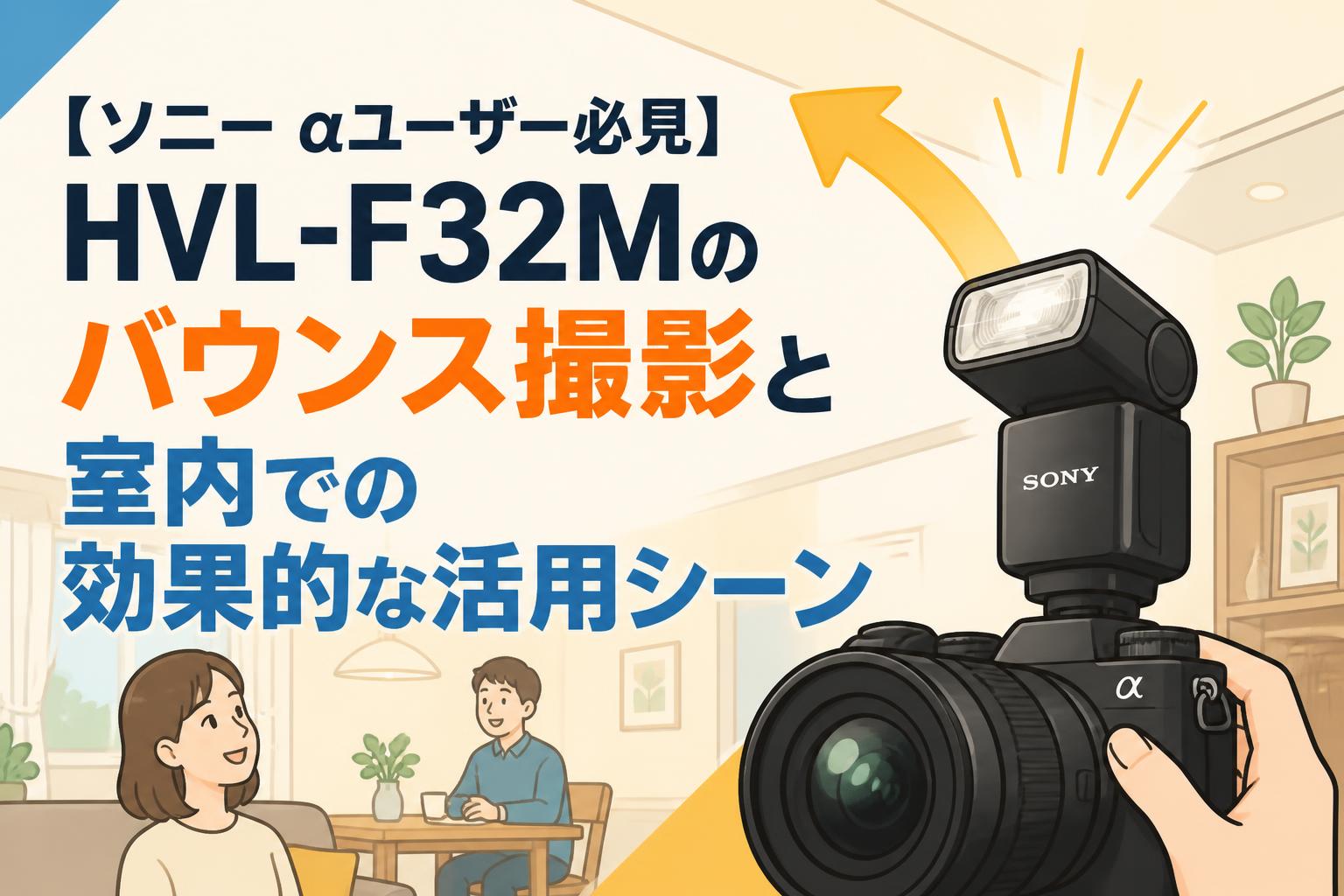 【ソニー αユーザー必見】HVL-F32Mのバウンス撮影と室内での効果的な活用シーン