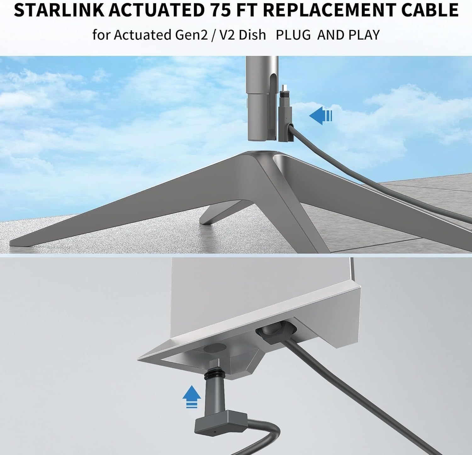 Starlink アンテナルーター間ケーブル 23m | パンダスタジオ・レンタル