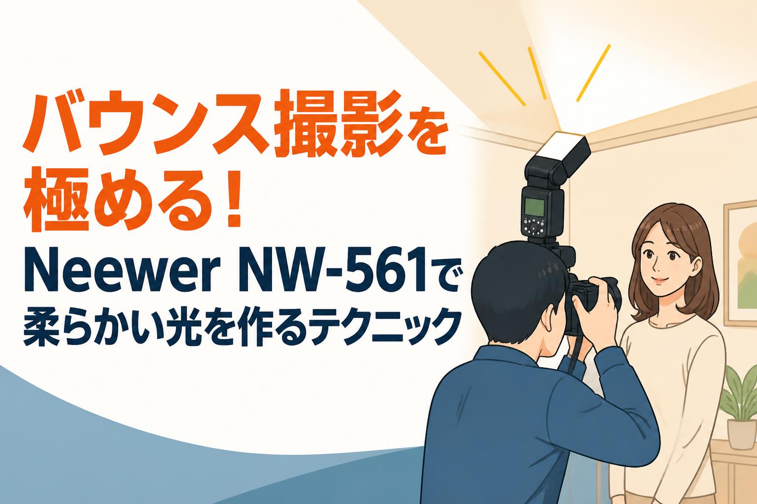 バウンス撮影を極める！Neewer NW-561で柔らかい光を作るテクニック