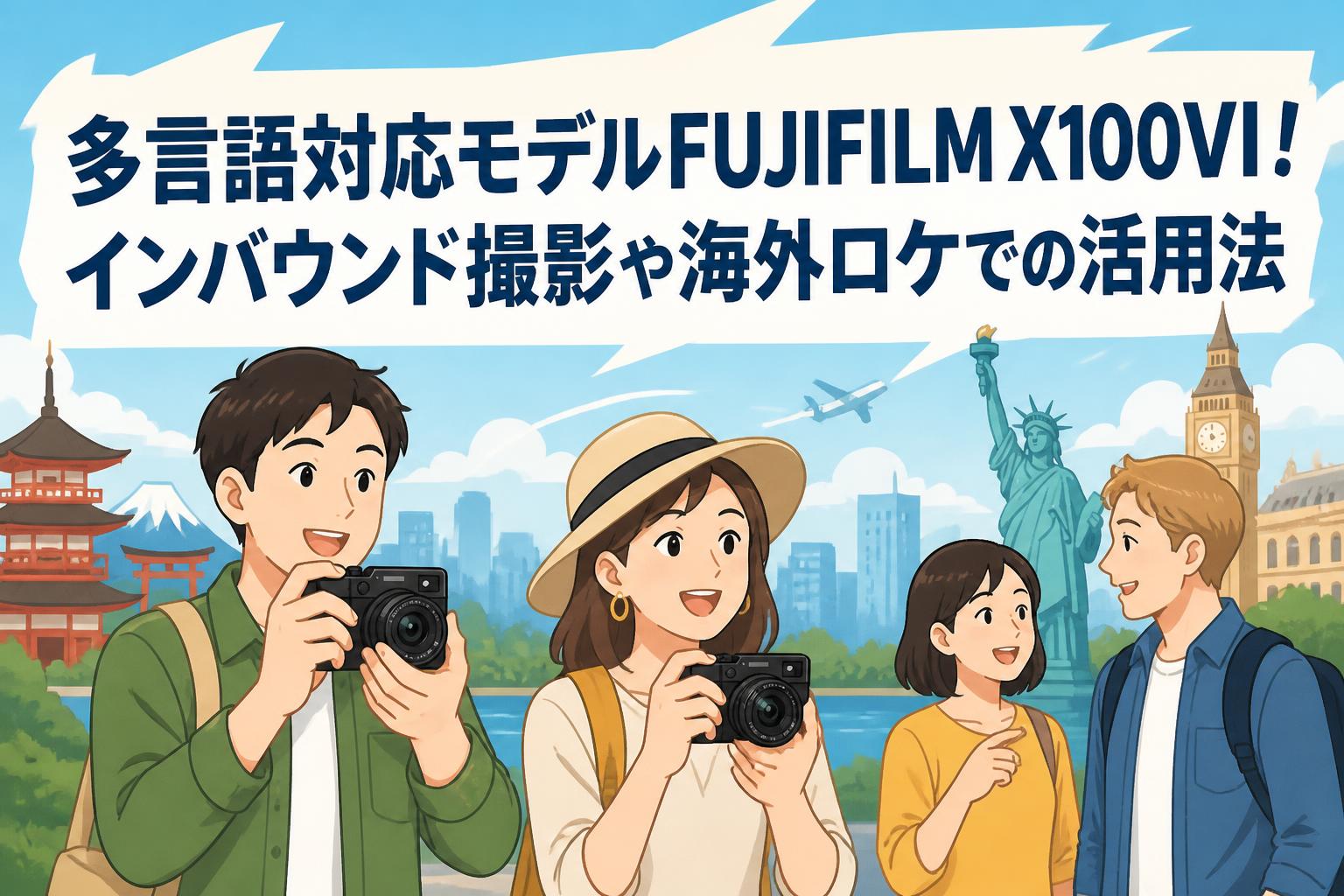 多言語対応モデルFUJIFILM X100VI！インバウンド撮影や海外ロケでの活用法