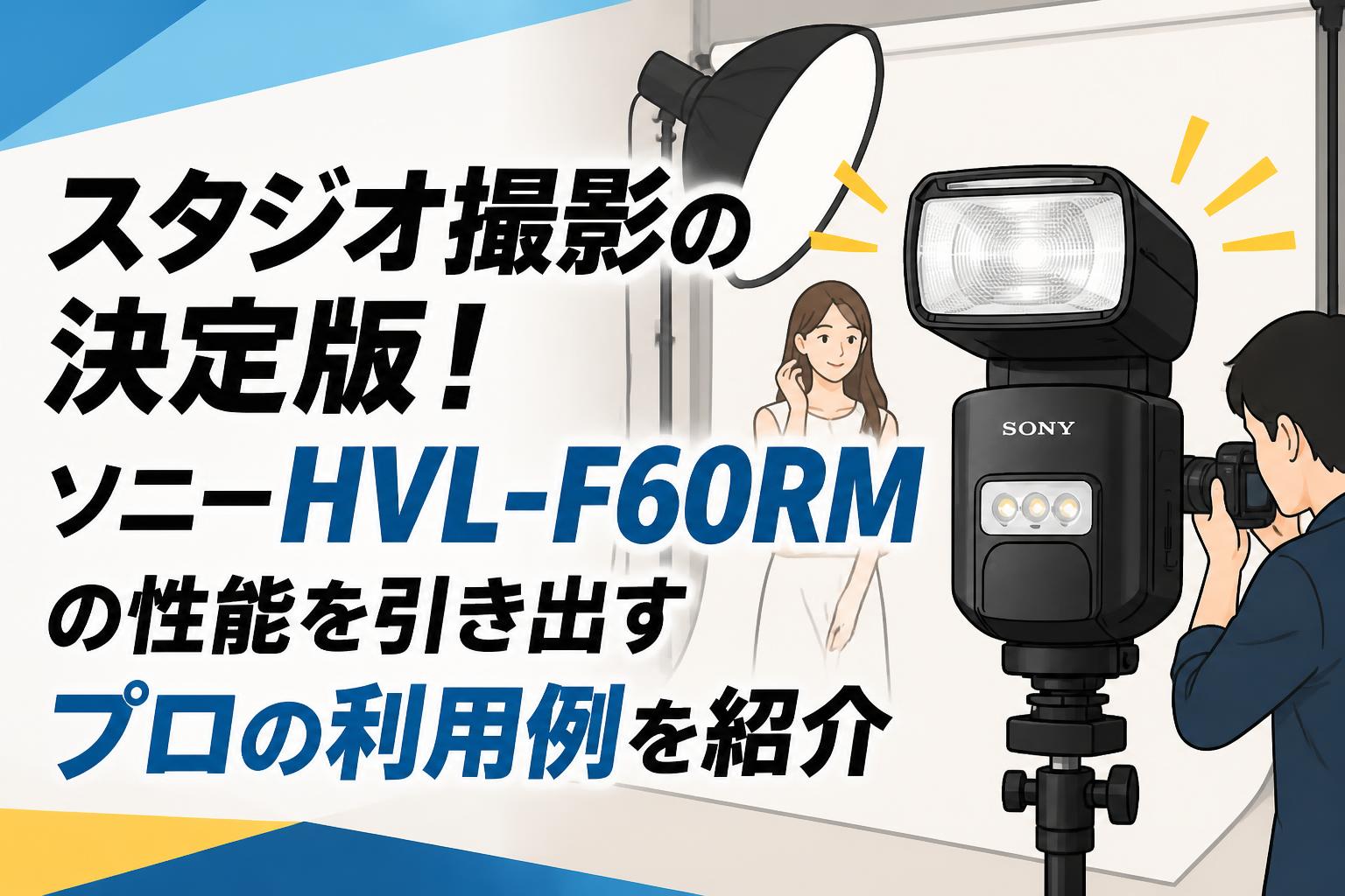 スタジオ撮影の決定版！ソニーHVL-F60RMの性能を引き出すプロの利用例を紹介