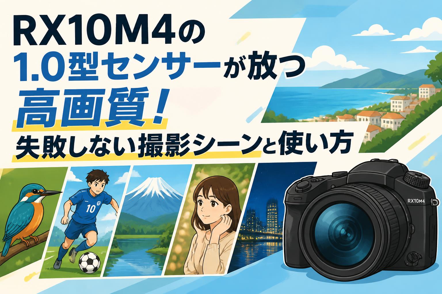 RX10M4の1.0型センサーが放つ高画質！失敗しない撮影シーンと使い方