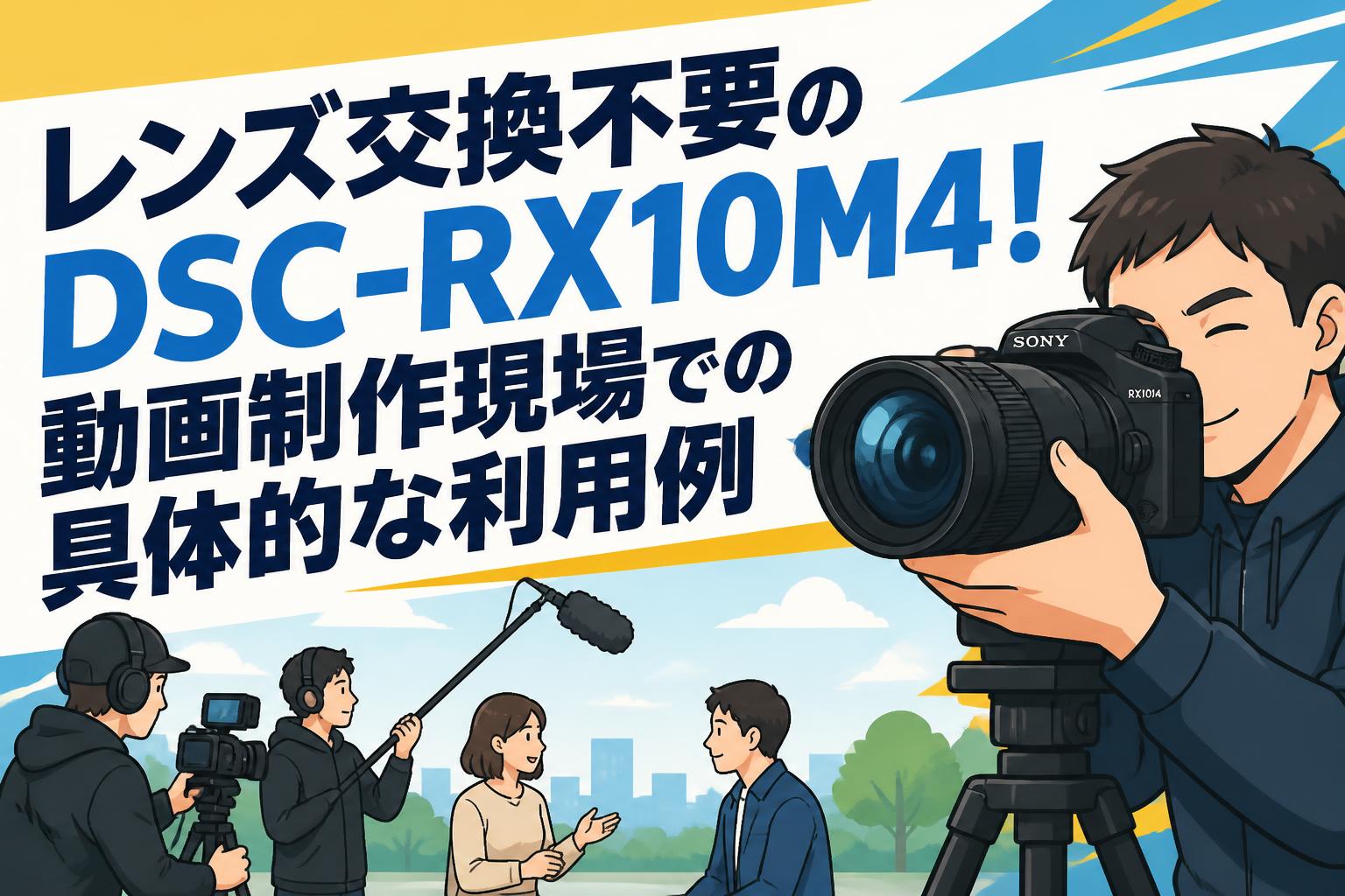 レンズ交換不要のDSC-RX10M4！動画制作現場での具体的な利用例