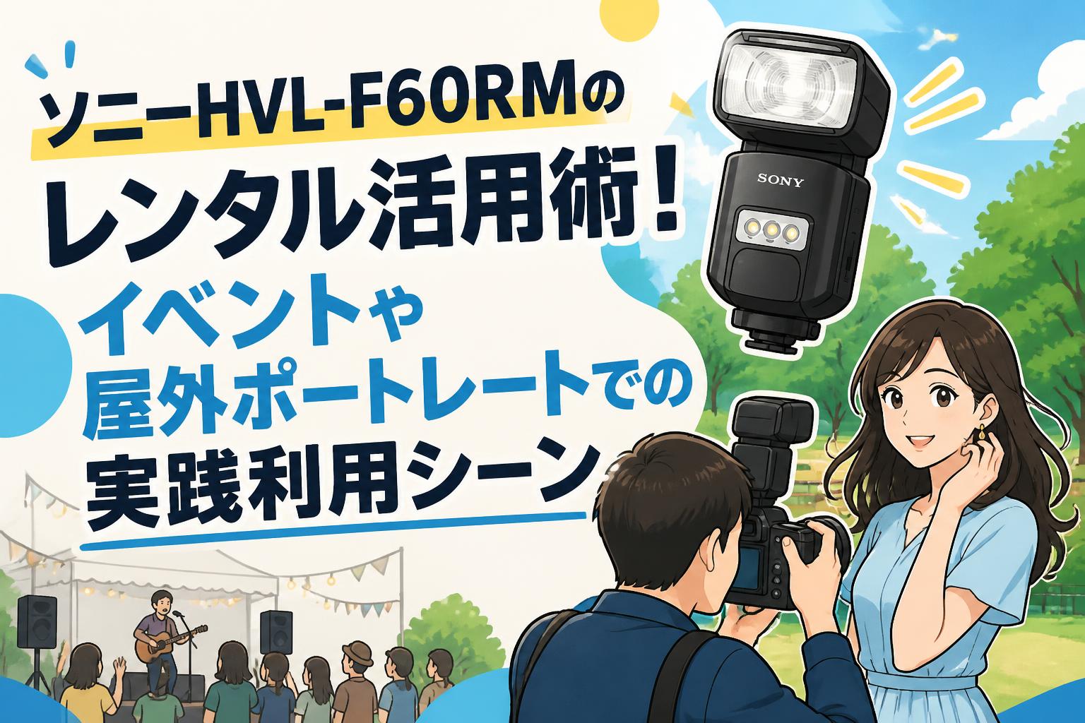 ソニーHVL-F60RMのレンタル活用術！イベントや屋外ポートレートでの実践利用シーン
