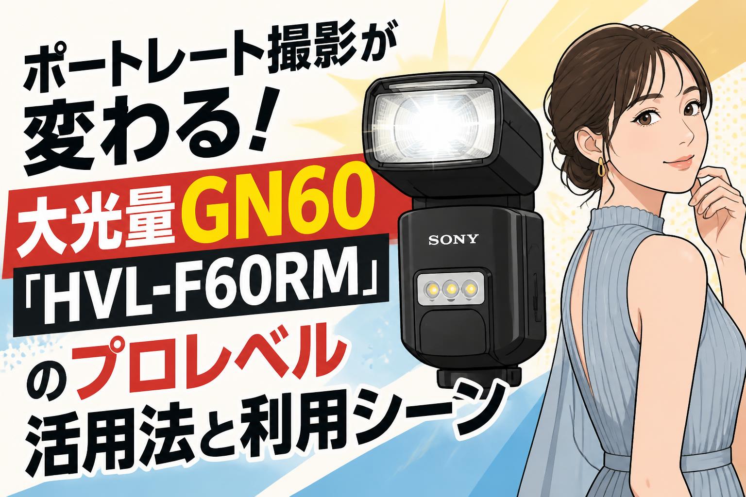 ポートレート撮影が変わる！大光量GN60「HVL-F60RM」のプロレベル活用法と利用シーン