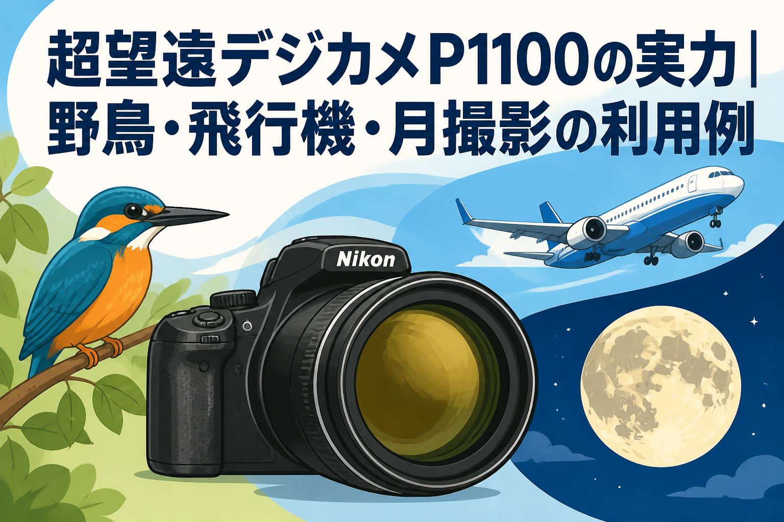 超望遠デジカメP1100の実力｜野鳥・飛行機・月撮影の利用例