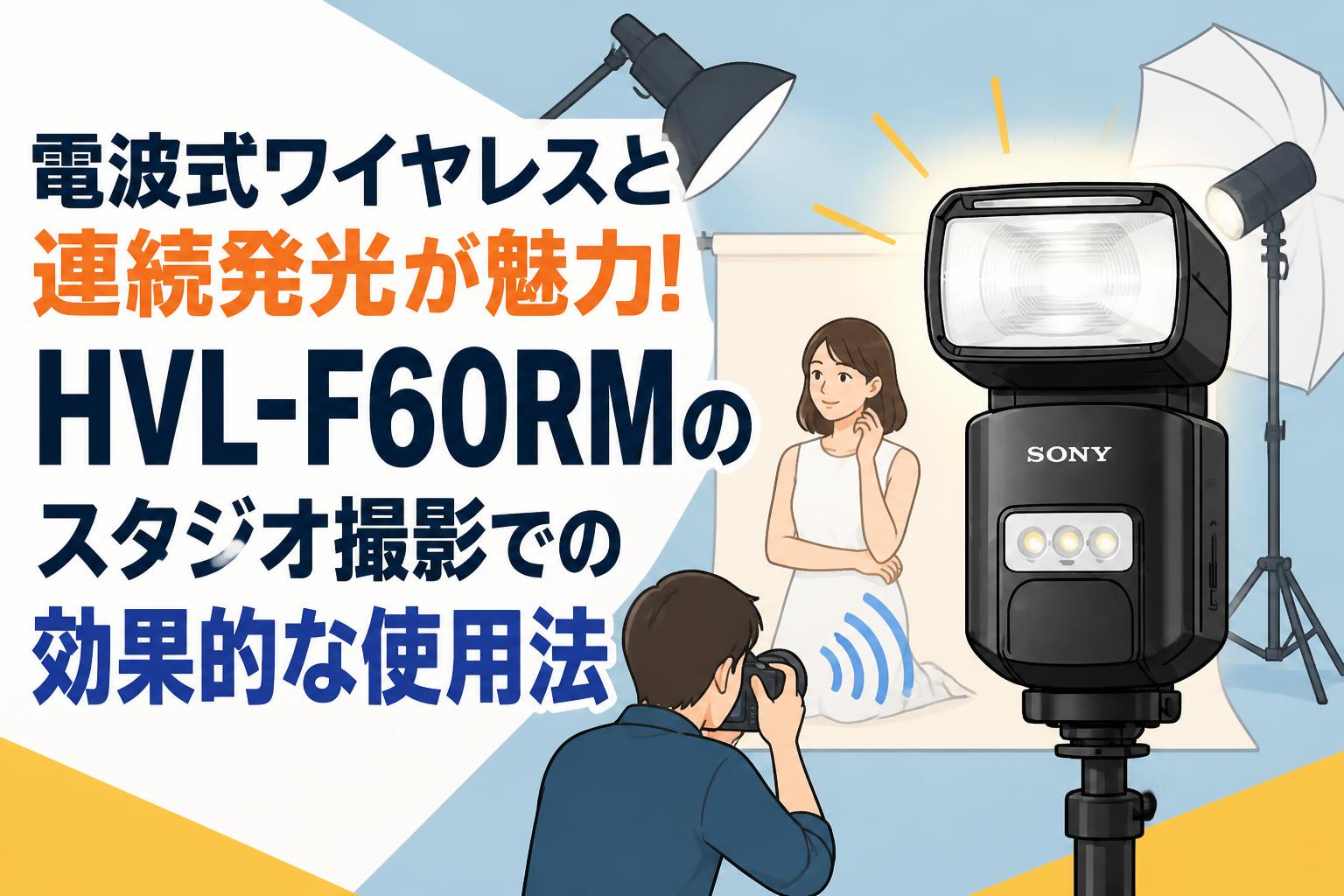電波式ワイヤレスと連続発光が魅力！HVL-F60RMのスタジオ撮影での効果的な使用法