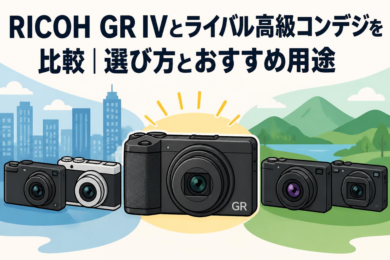 RICOH GR IVとライバル高級コンデジを比較｜選び方とおすすめ用途