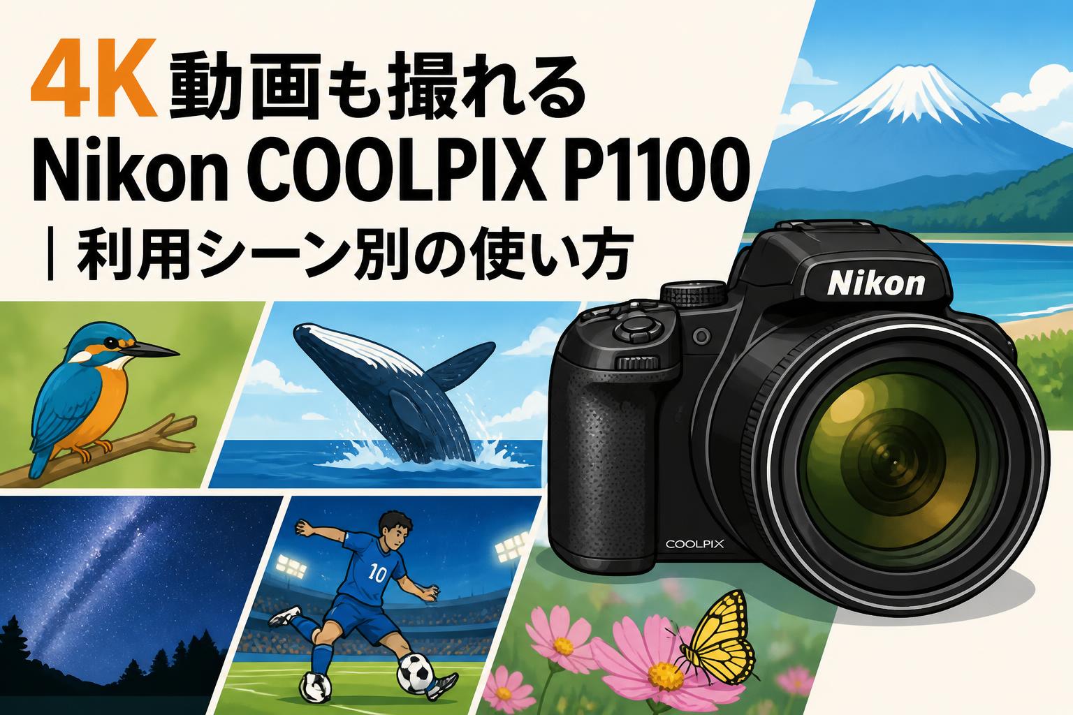 4K動画も撮れるNikon COOLPIX P1100｜利用シーン別の使い方