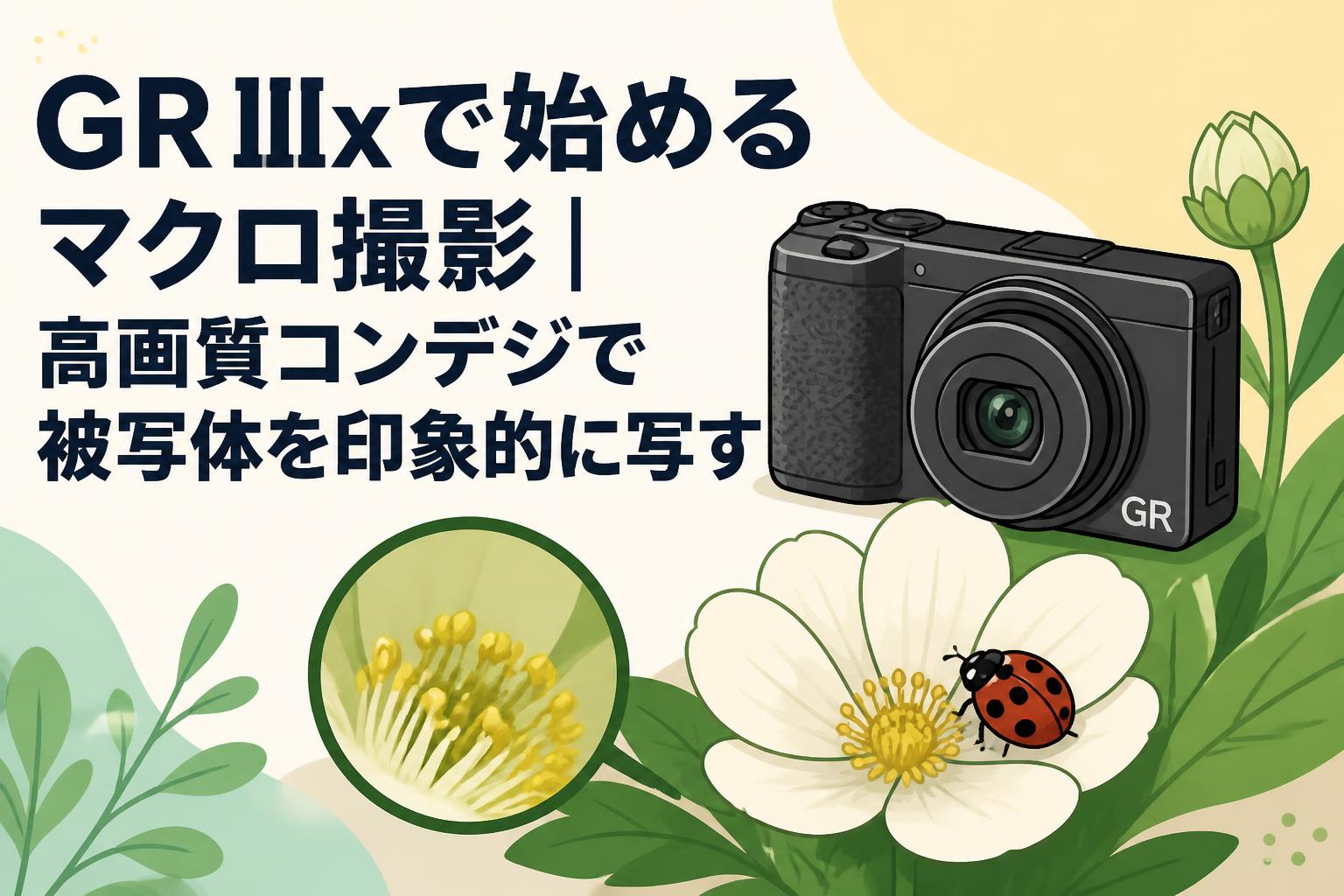 GR IIIxで始めるマクロ撮影｜高画質コンデジで被写体を印象的に写す