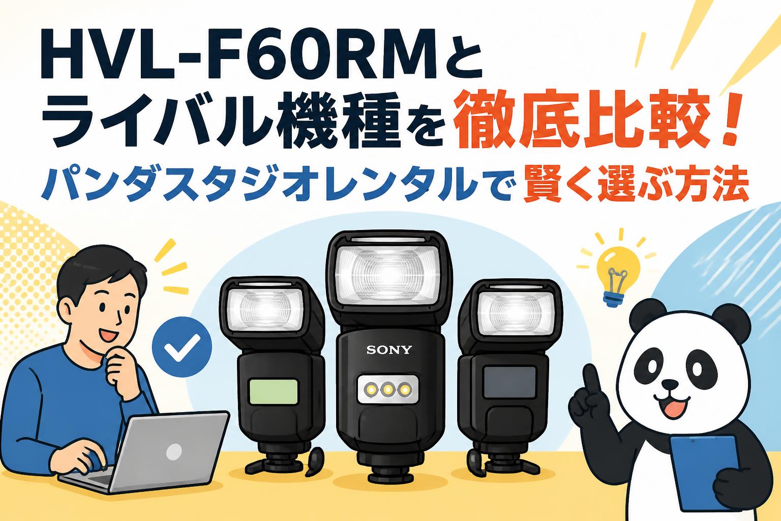 HVL-F60RMとライバル機種を徹底比較！パンダスタジオレンタルで賢く選ぶ方法