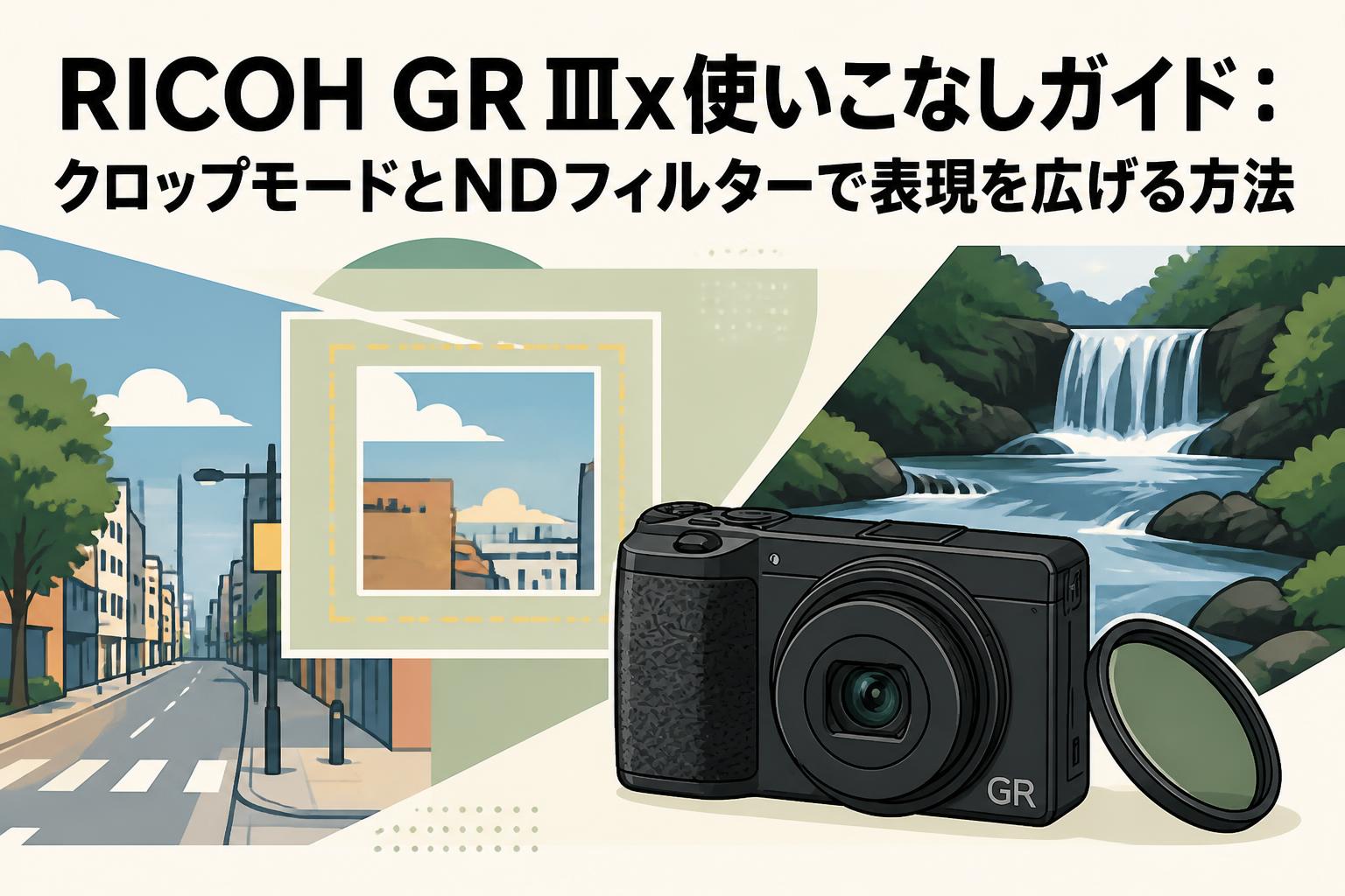 RICOH GR IIIx使いこなしガイド：クロップモードとNDフィルターで表現を広げる方法