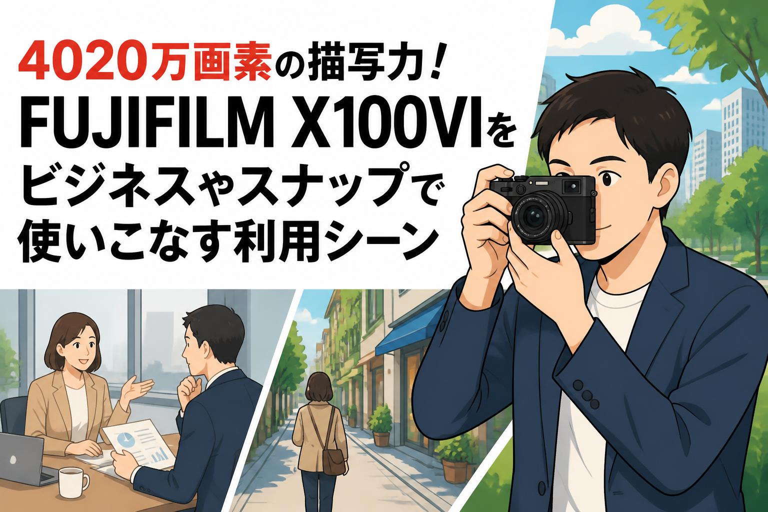 4020万画素の描写力！FUJIFILM X100VIをビジネスやスナップで使いこなす利用シーン