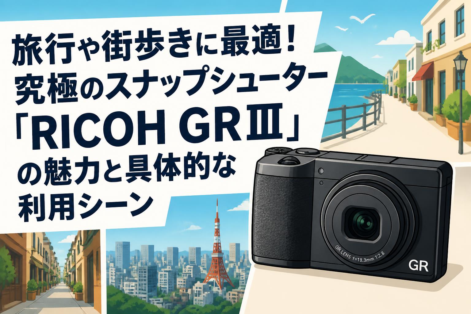 旅行や街歩きに最適！究極のスナップシューター「RICOH GRⅢ」の魅力と具体的な利用シーン