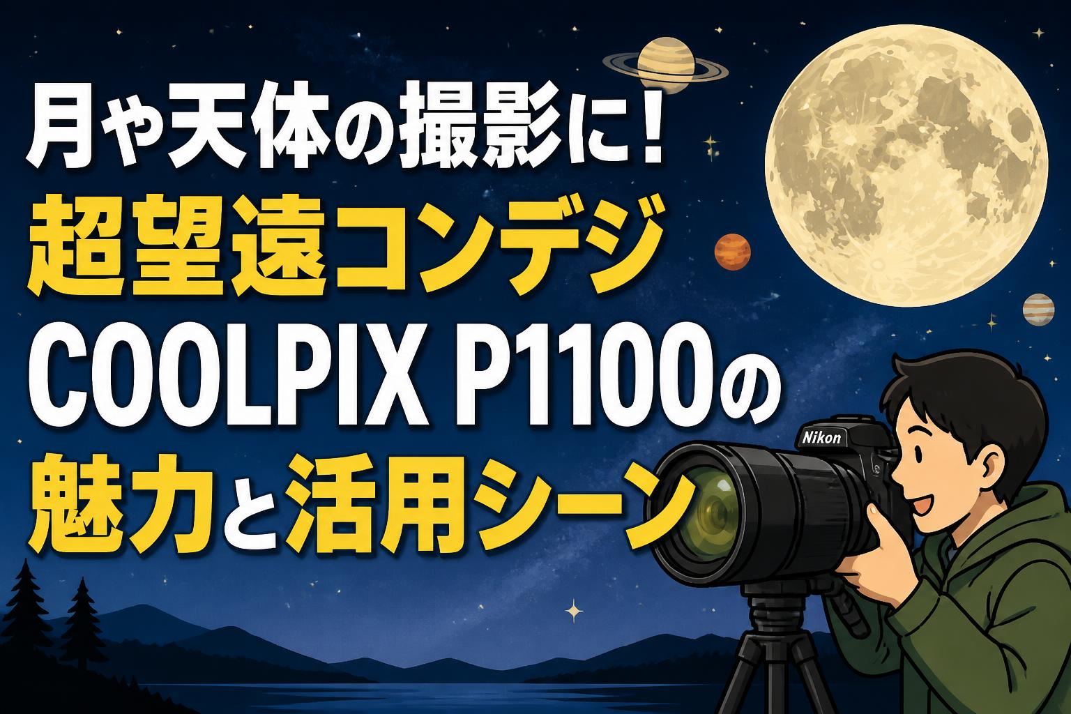 月や天体の撮影に！超望遠コンデジCOOLPIX P1100の魅力と活用シーン