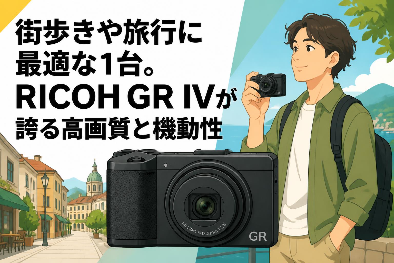 街歩きや旅行に最適な1台。RICOH GR IVが誇る高画質と機動性