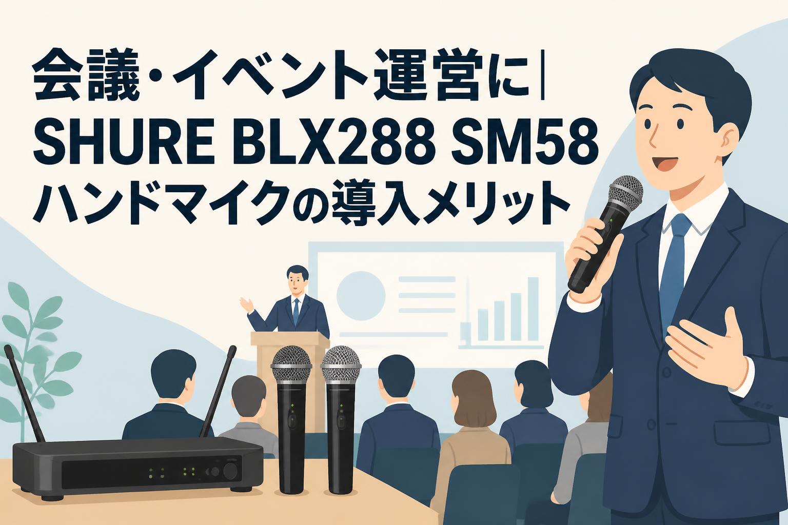 会議・イベント運営に｜SHURE BLX288 SM58 ハンドマイクの導入メリット