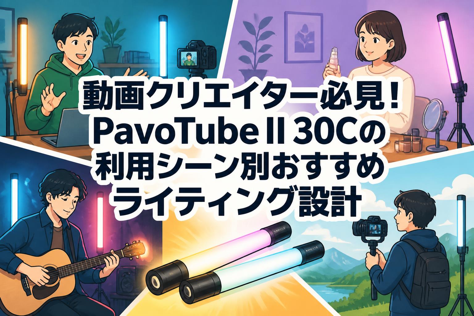 動画クリエイター必見！PavoTube II 30Cの利用シーン別おすすめライティング設計