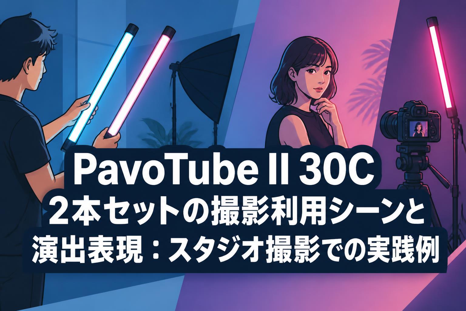 PavoTube II 30C 2本セットの撮影利用シーンと演出表現：スタジオ撮影での実践例