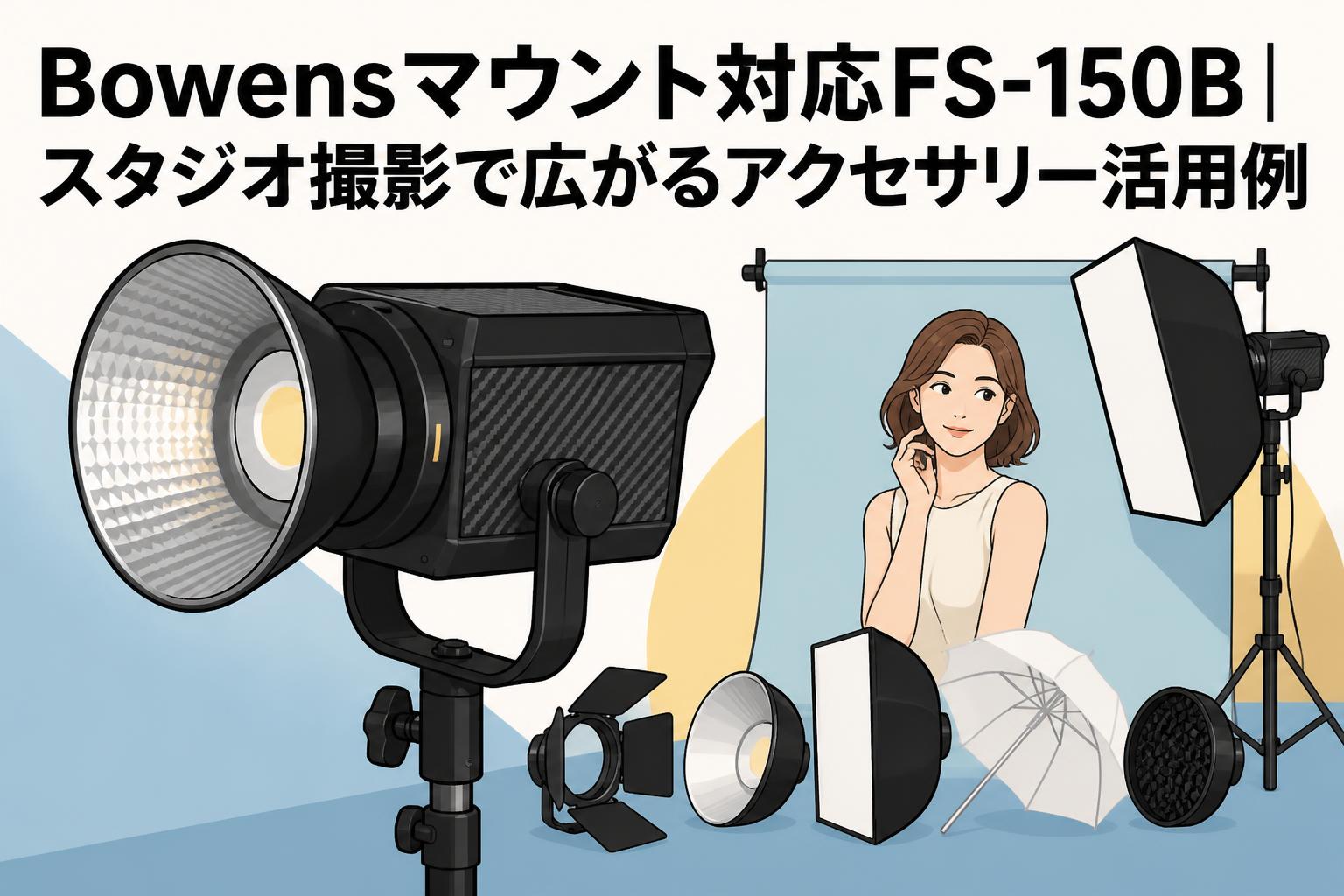 Bowensマウント対応FS-150B｜スタジオ撮影で広がるアクセサリー活用例