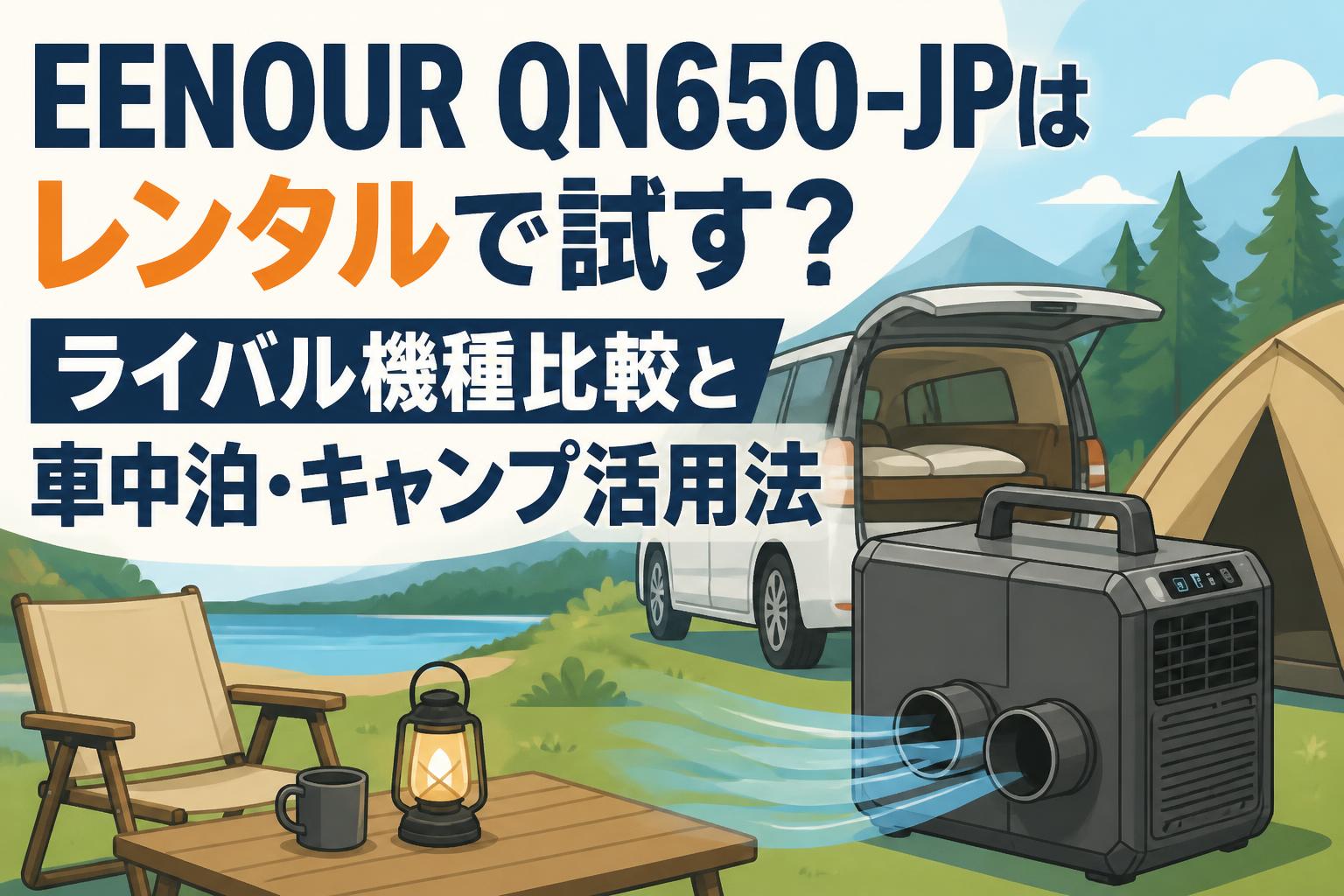 EENOUR QN650-JPはレンタルで試す？ライバル機種比較と車中泊・キャンプ活用法