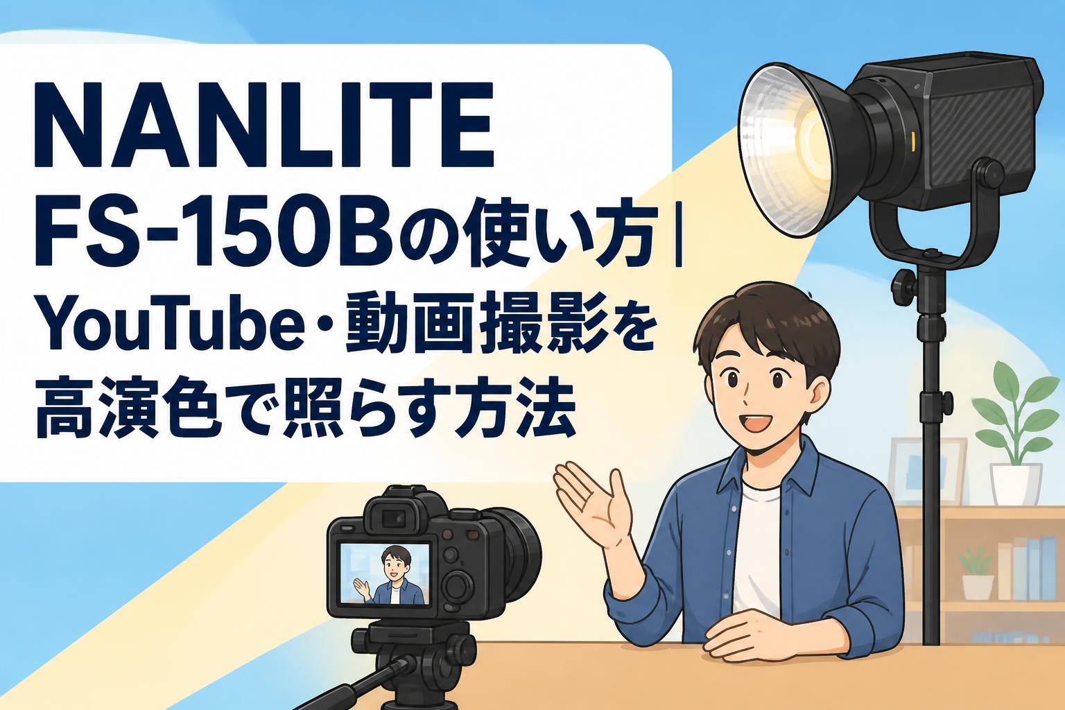NANLITE FS-150Bの使い方｜YouTube・動画撮影を高演色で照らす方法