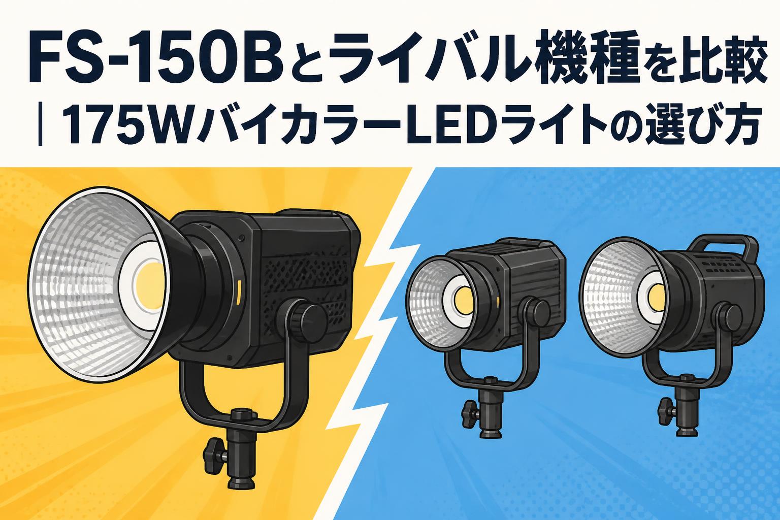 FS-150Bとライバル機種を比較｜175WバイカラーLEDライトの選び方
