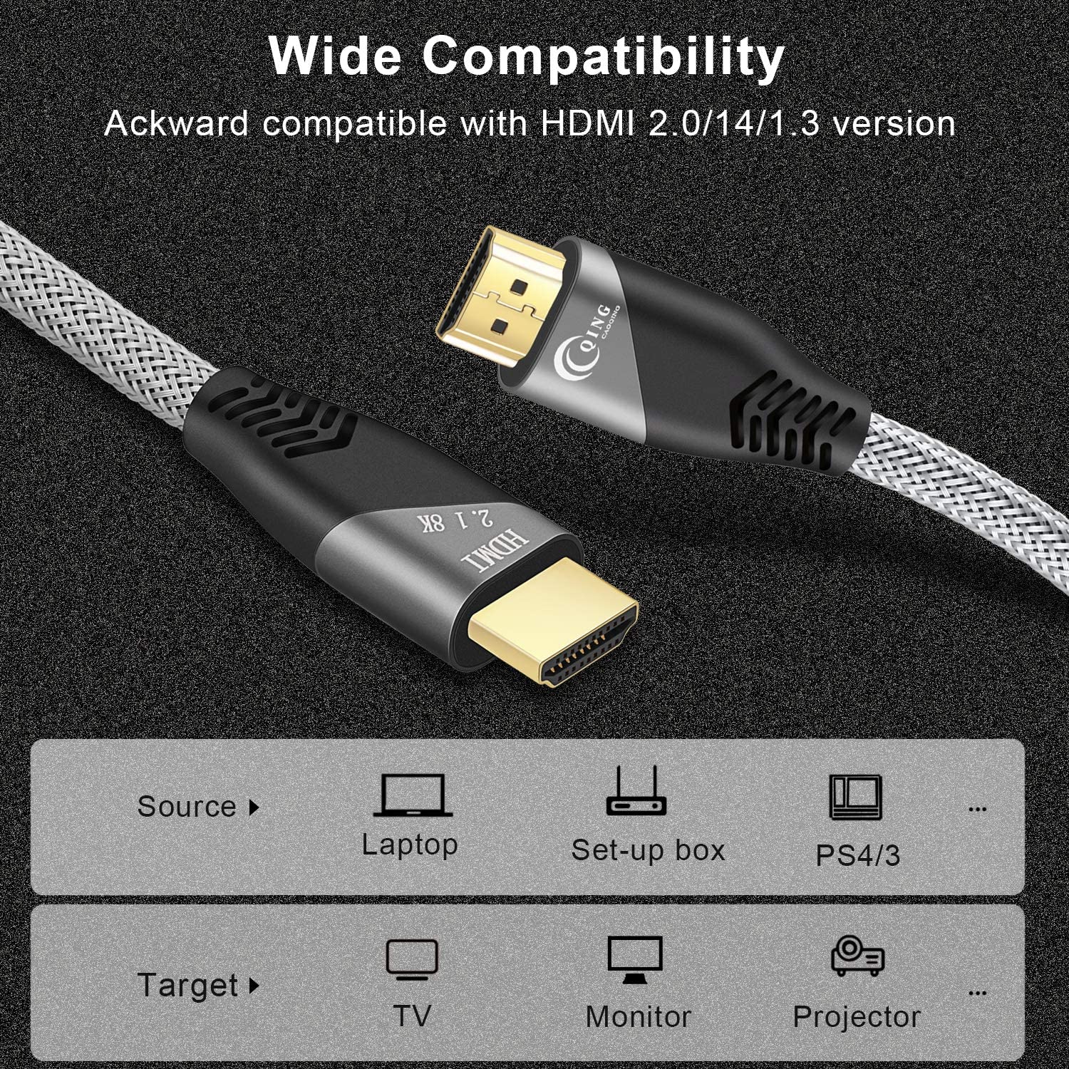 8K HDMI ケーブル 3m | パンダスタジオ・レンタル公式サイト