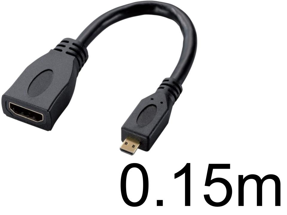 Micro HDMI HDMI 変換アダプター 15cm(0.15m) パンダスタジオ・レンタル公式サイト