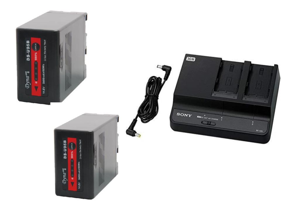 Dynacore DS-U95Bバッテリー＋充電器セット(PXW-Z190 Z280用)