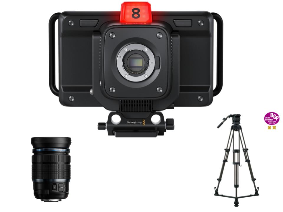 Blackmagic Studio Camera 4K Plus＋OLYMPUS(12-100mm)レンズ＋Libec  RS-250D三脚セット