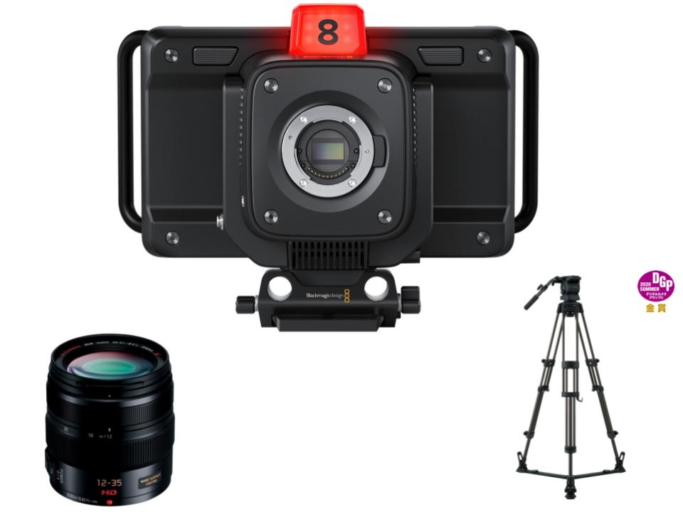 Blackmagic Studio Camera 4K Plus＋Panasonic(12-35mm)レンズ＋Libec  RS-250D三脚セット