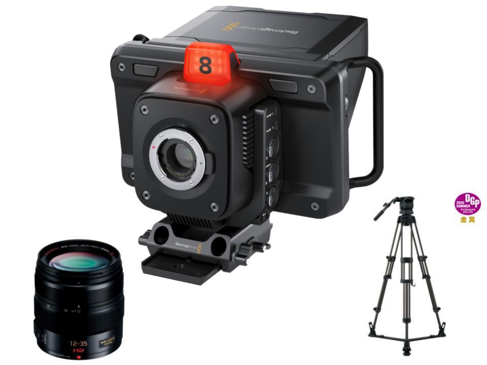 Blackmagic Studio Camera 4K Pro＋Panasonic(12-35mm)レンズ＋Libec  RS-250D三脚セット