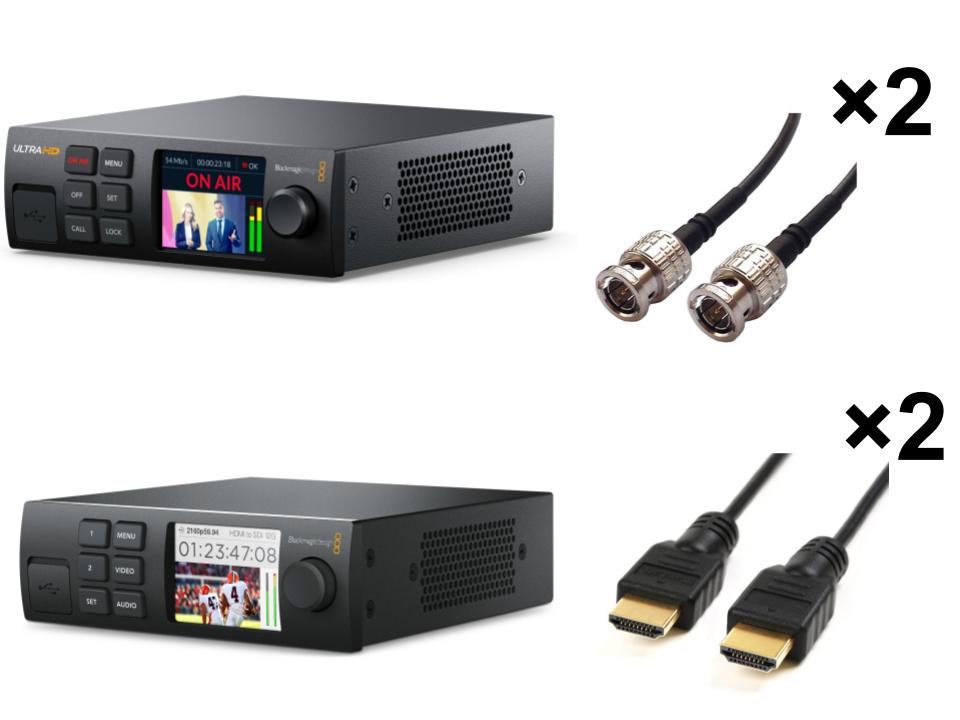 Blackmagic Web Presenter 4K＋ Teranex Mini HDMI to SDI 12Gセット