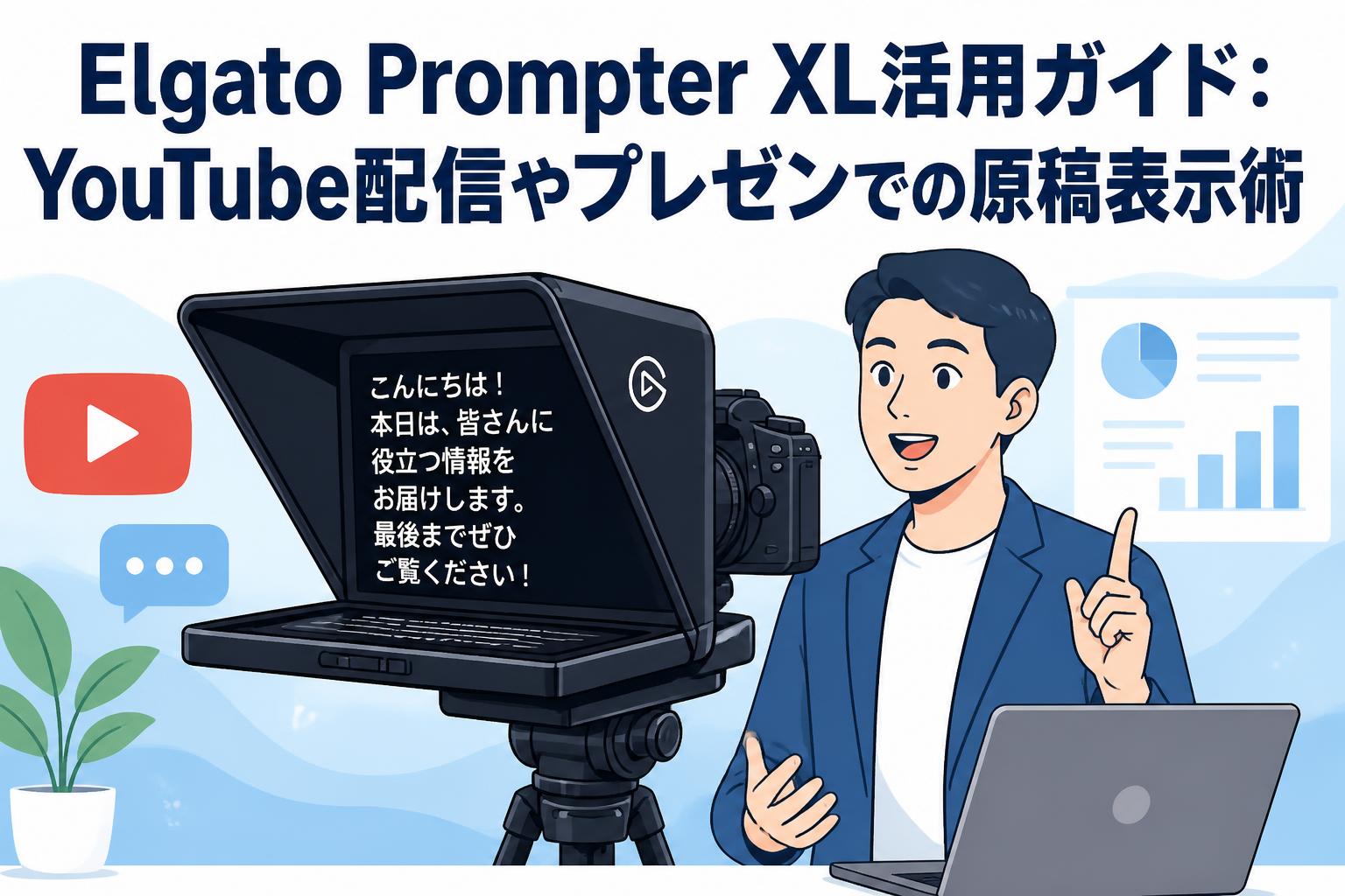 Elgato Prompter XL活用ガイド：YouTube配信やプレゼンでの原稿表示術