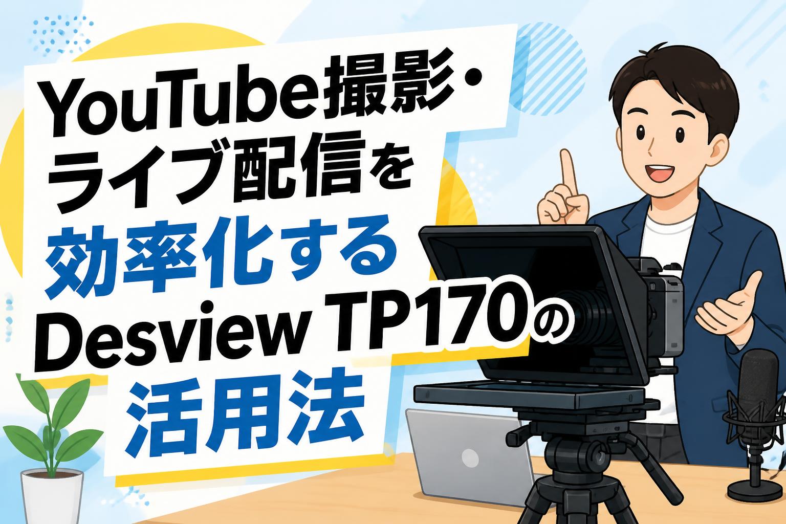YouTube撮影・ライブ配信を効率化するDesview TP170の活用法