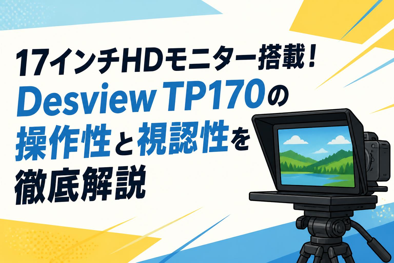 17インチHDモニター搭載！Desview TP170の操作性と視認性を徹底解説