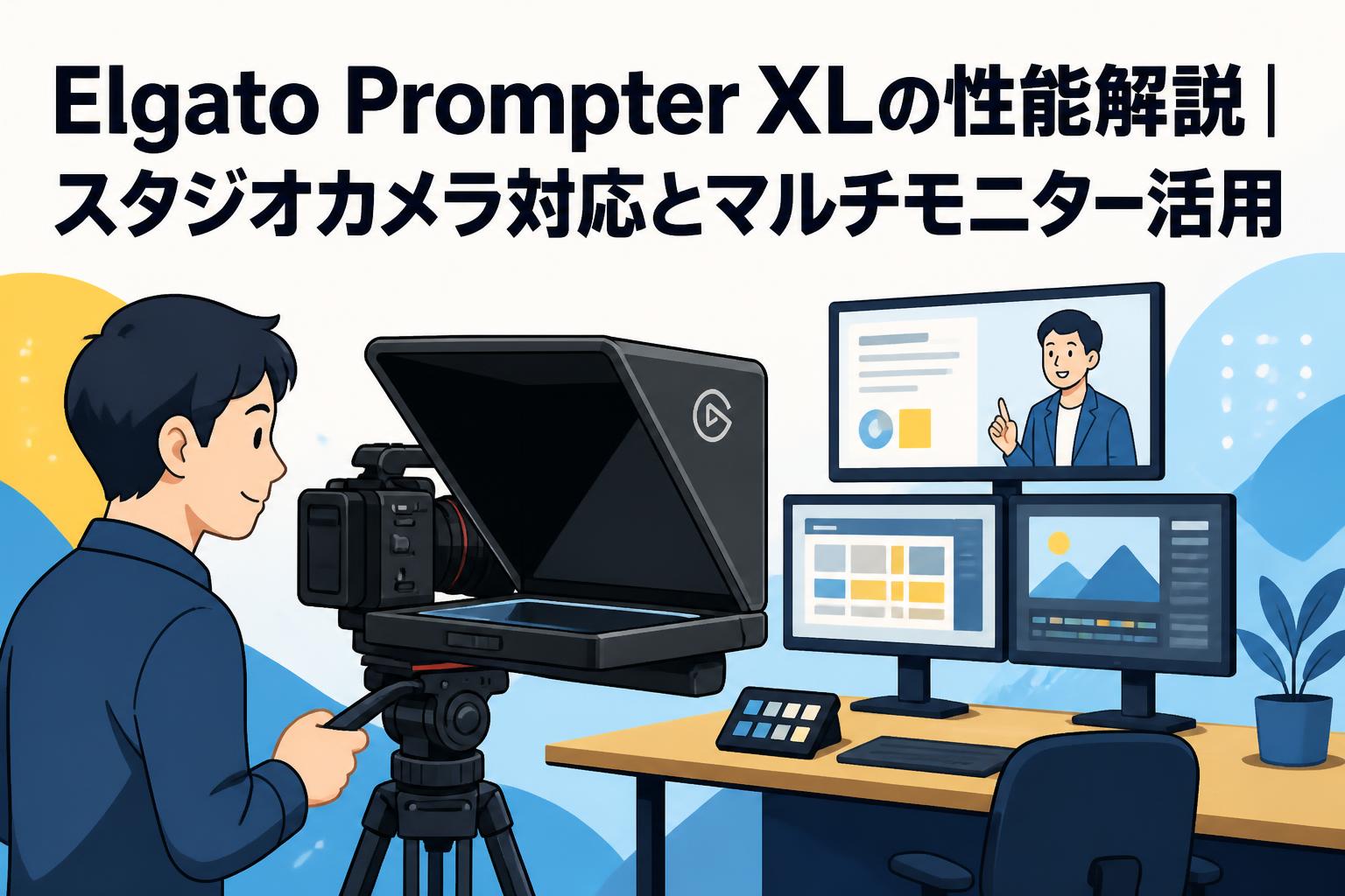 Elgato Prompter XLの性能解説｜スタジオカメラ対応とマルチモニター活用