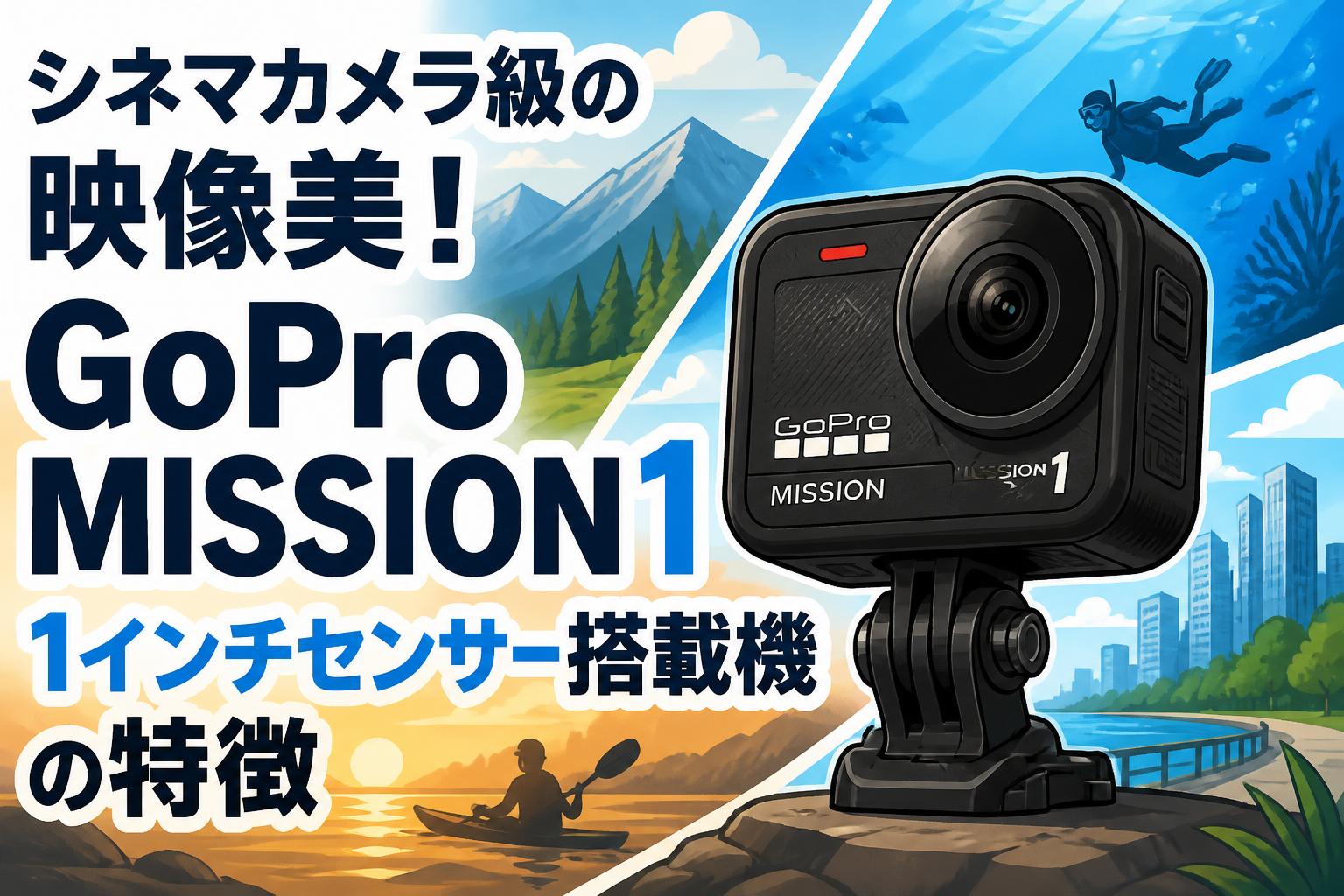 シネマカメラ級の映像美！GoPro MISSION 1 1インチセンサー搭載機の特徴