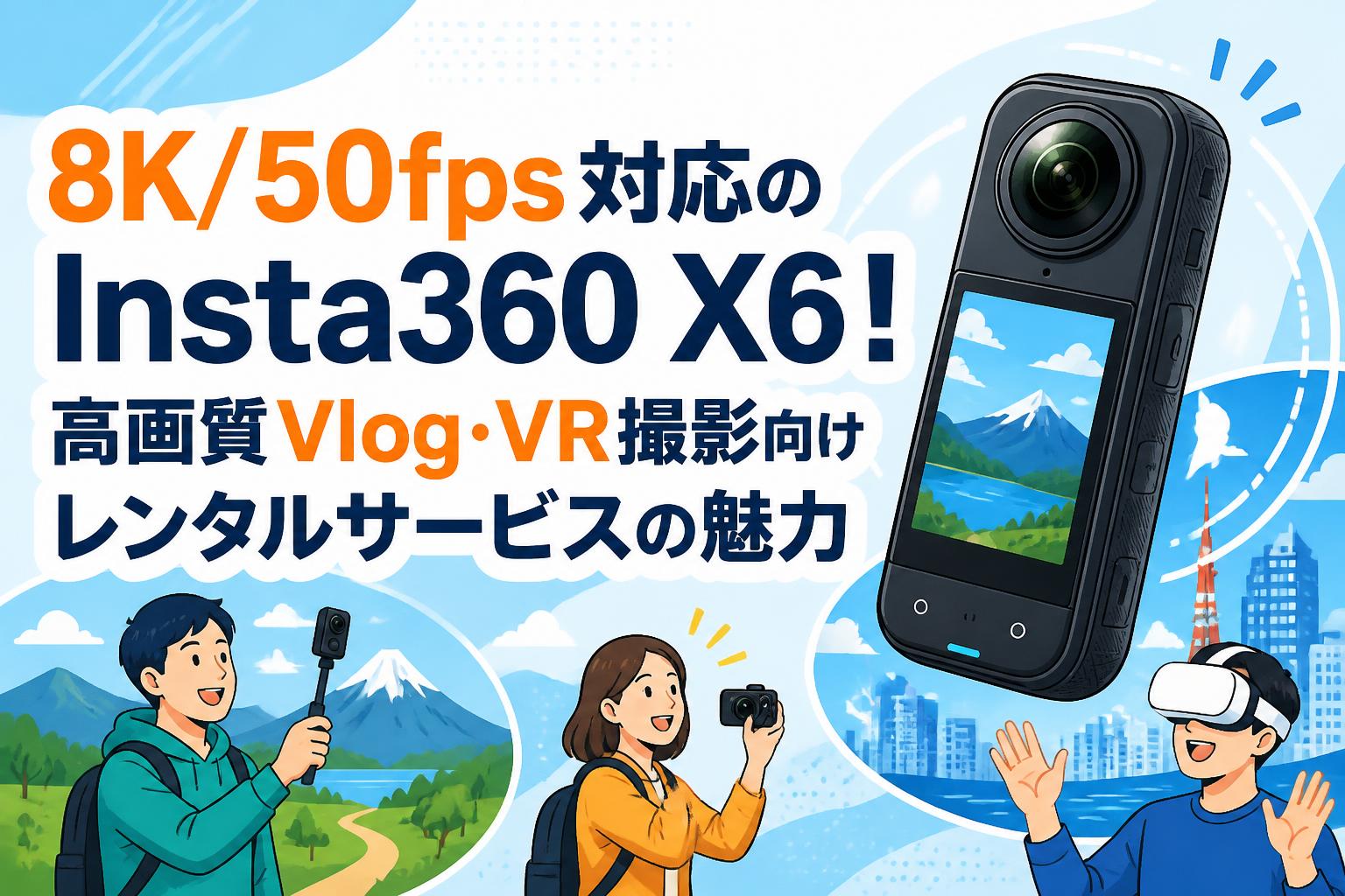 8K/50fps対応のInsta360 X6！高画質Vlog・VR撮影向けレンタルサービスの魅力