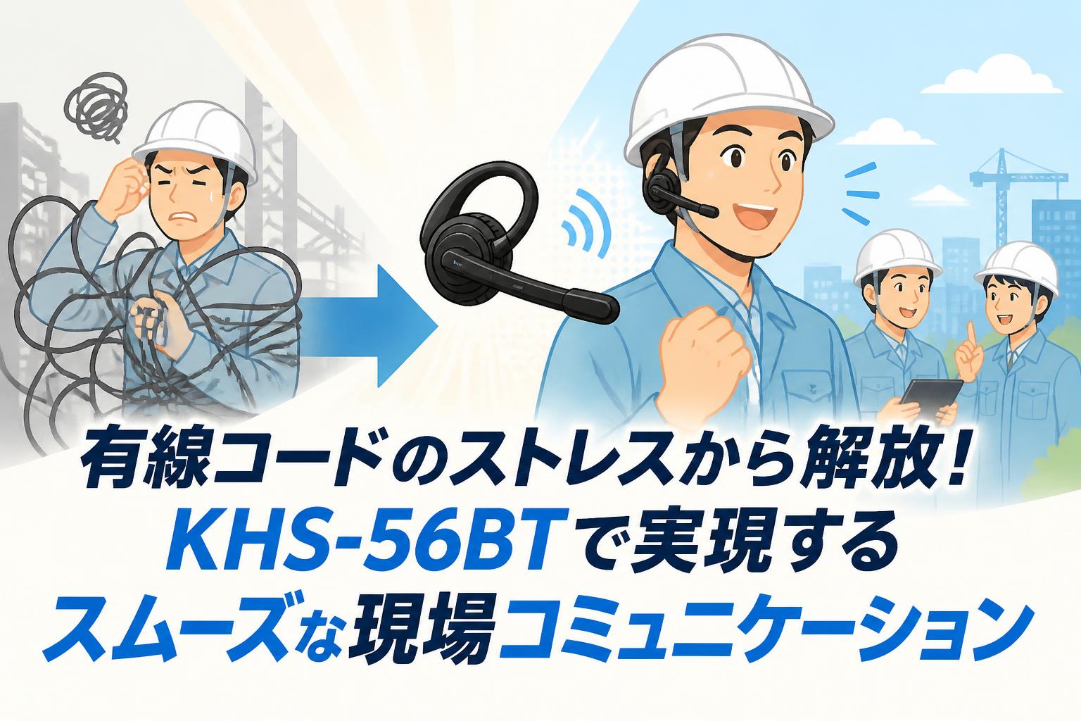 有線コードのストレスから解放！KHS-56BTで実現するスムーズな現場コミュニケーション