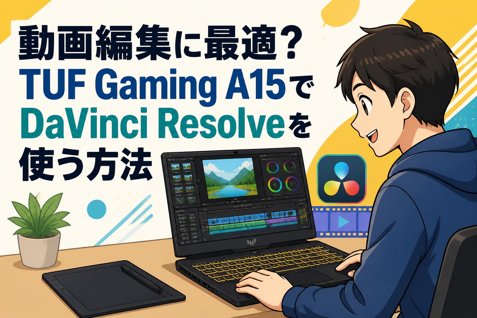 動画編集に最適？TUF Gaming A15でDaVinci Resolveを使う方法