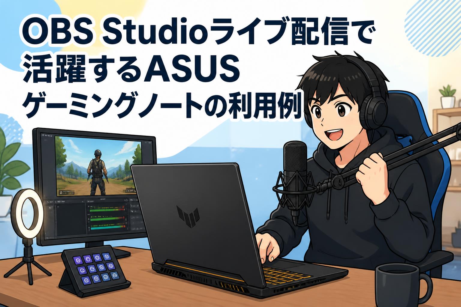OBS Studioライブ配信で活躍するASUSゲーミングノートの利用例