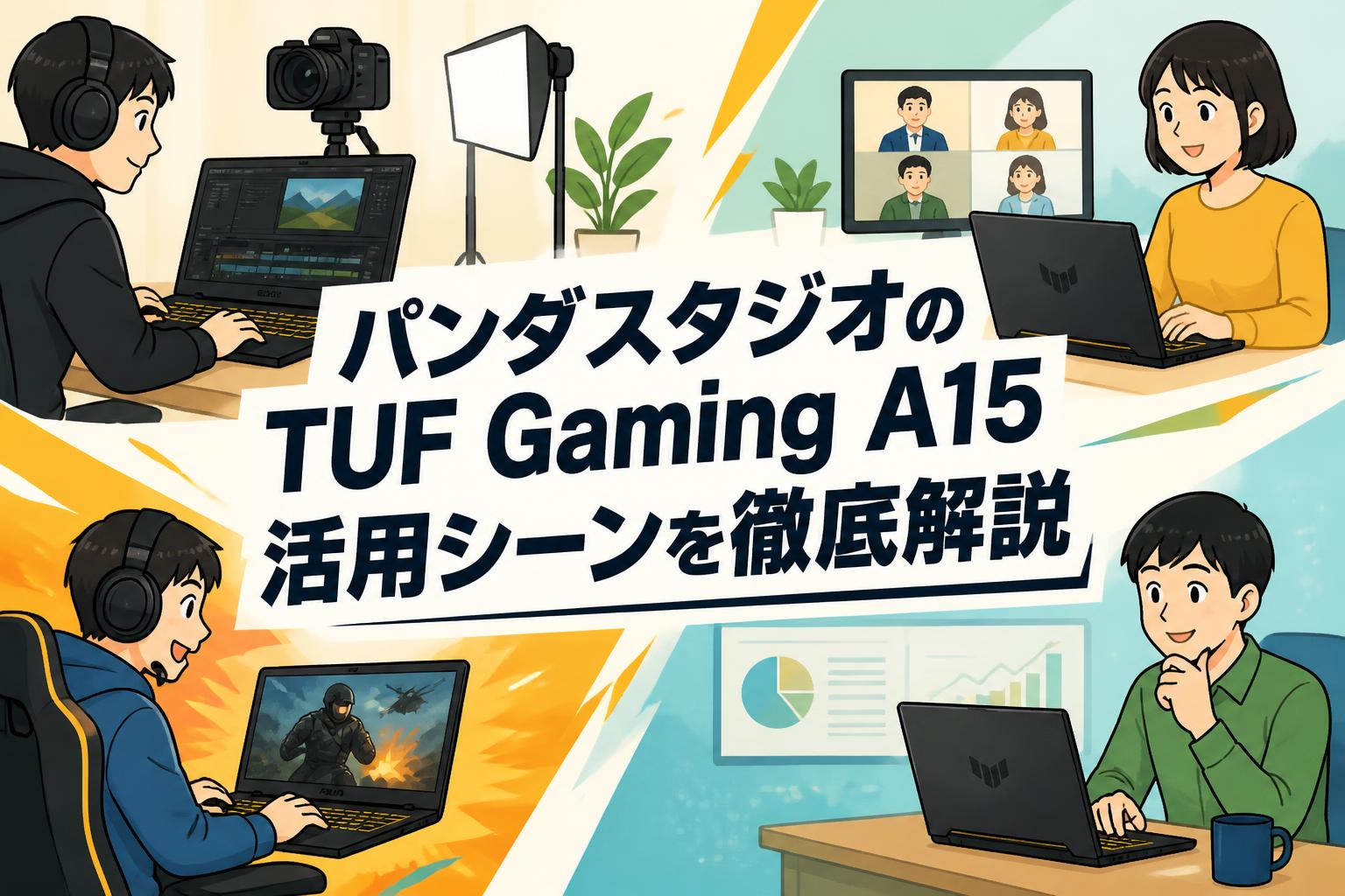 パンダスタジオのTUF Gaming A15活用シーンを徹底解説