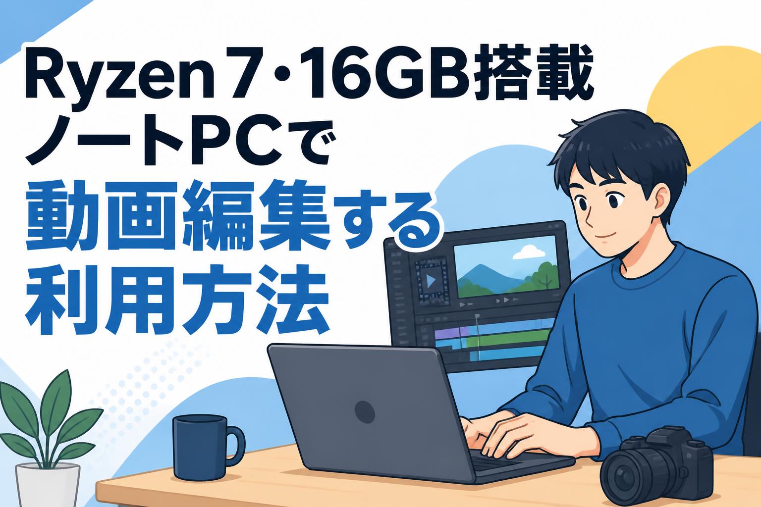 Ryzen 7・16GB搭載ノートPCで動画編集する利用方法